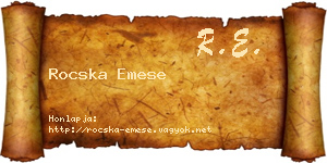 Rocska Emese névjegykártya